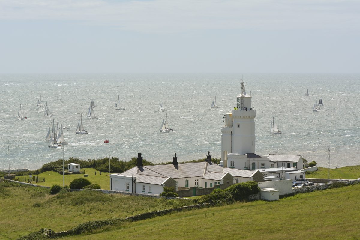 St Catherine's Lighthouse during Round the Island Yacht Race 2016